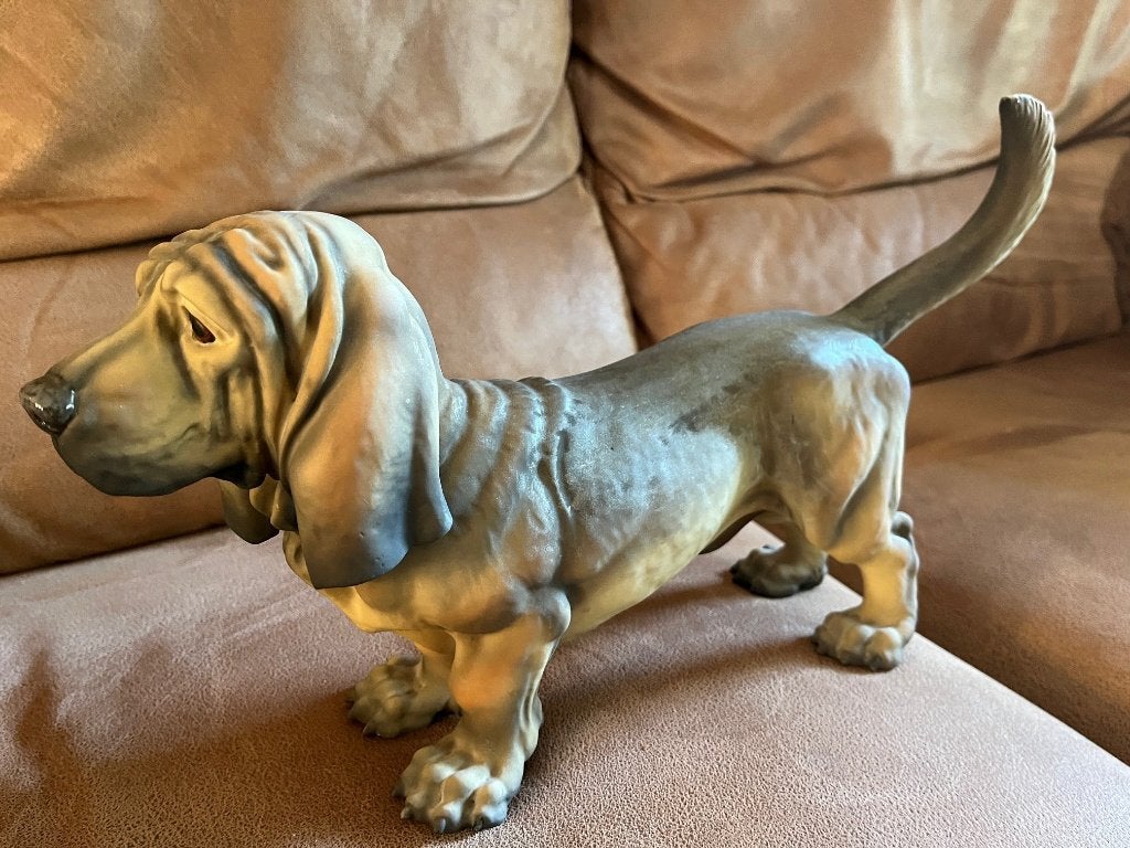Levensecht beeld van een basset hound, Ophalen, Zo goed als nieuw, Dier
