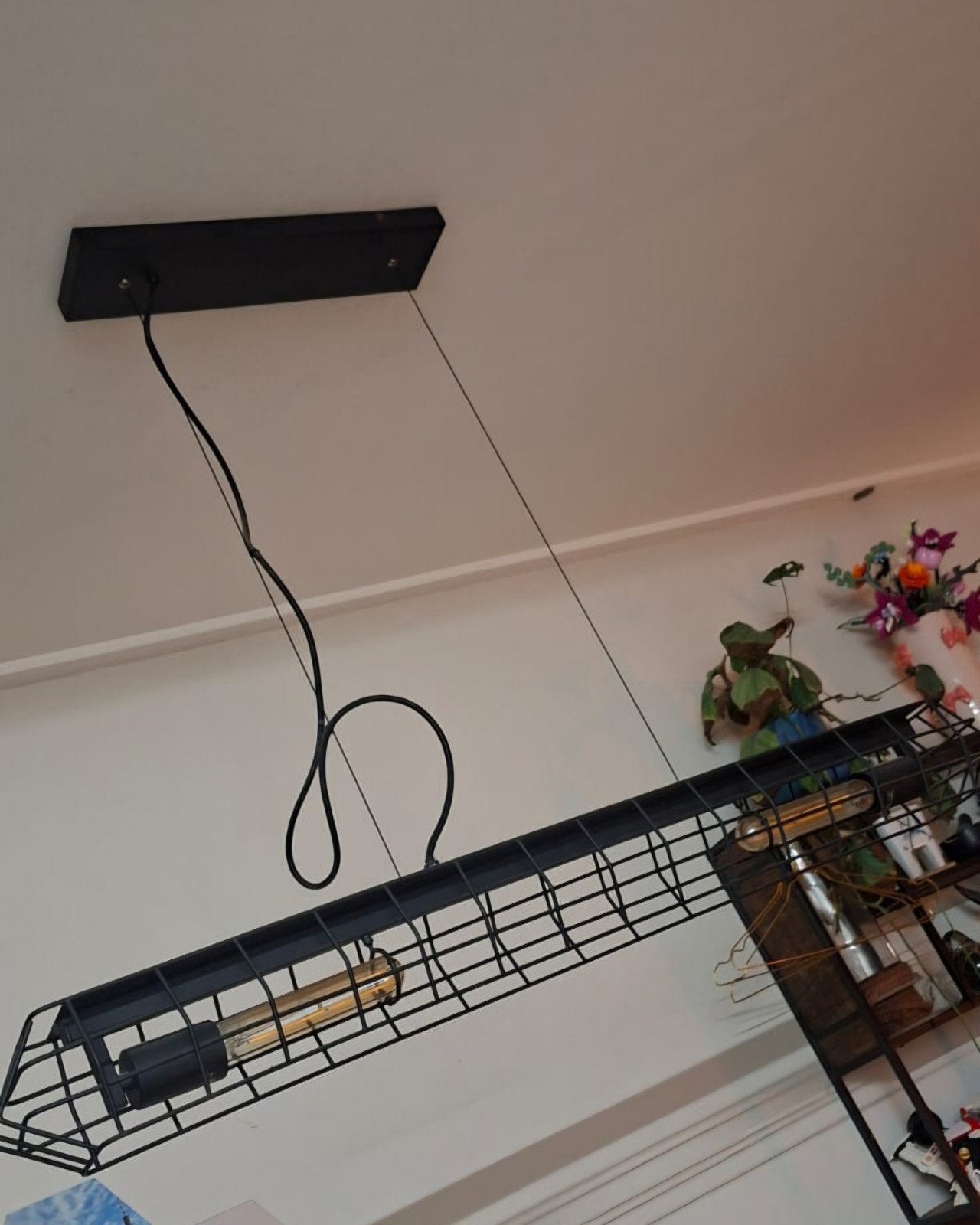 Industriele hanglamp, Ophalen, E27 (groot), Zo goed als nieuw, Metaal