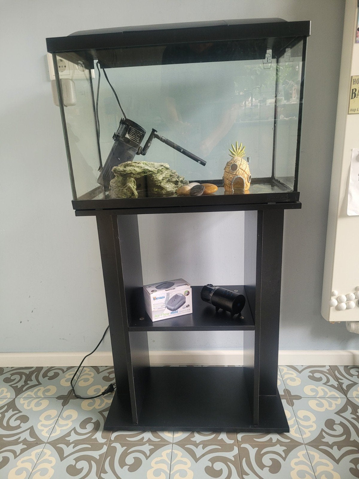 aquarium 60 liter, Ophalen, Zo goed als nieuw, Aquariummeubel, Superfish