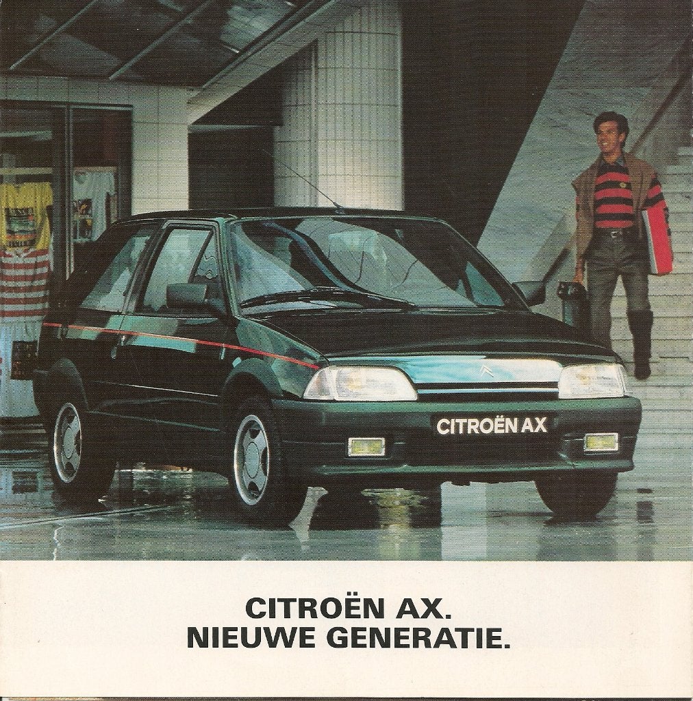 Belgische vouwfolder Citroën AX, 1992 (21x21 cm.), Ophalen of Verzenden, Nieuw, Citroën