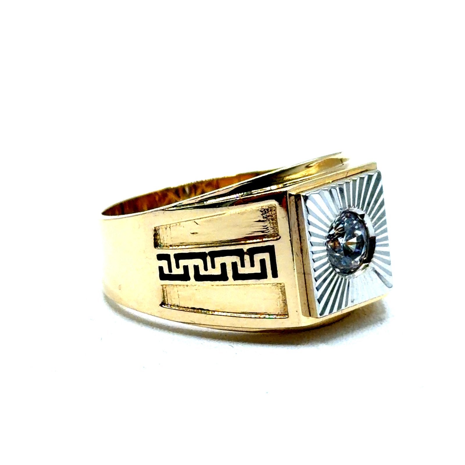 Gouden heren ring 14karaat, 19 tot 20, Nieuw, Ophalen of Verzenden, W
