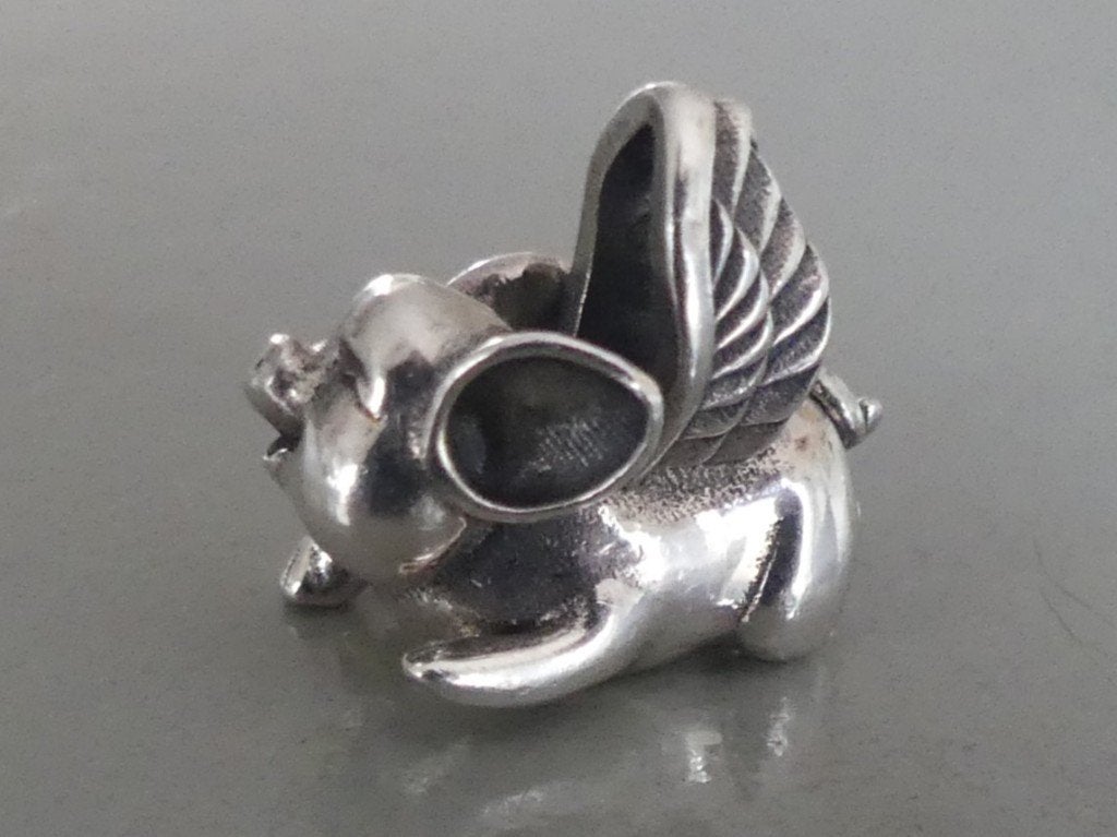 Ogerbeads: ANGEL PIG **MUSEUM BEAD** nieuw, past Trollbeads, Overige merken, -, Verzenden, -
