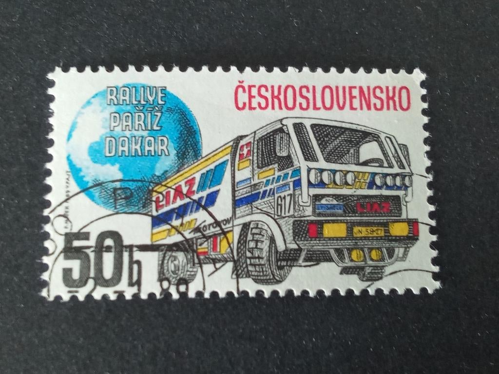 Tsjeslowakije 134 - rally Paris Dakar vrachtwagen, Postzegels en Munten, Verzenden, Gestempeld, Auto's