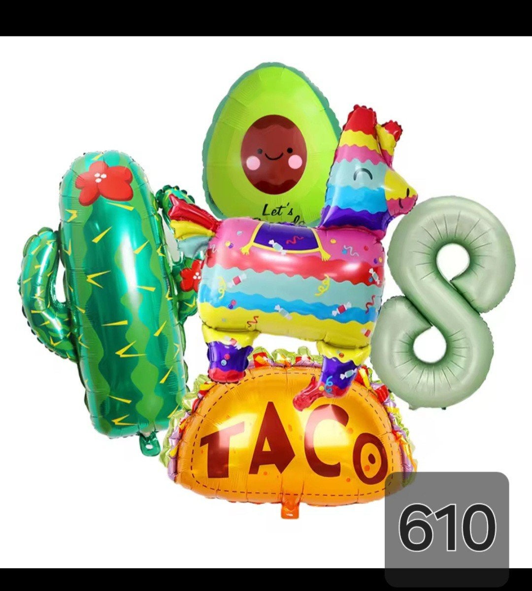 GRATIS VERZENDING Mexicaanse Ballon  -Taco, Cactus, Avocad, Verzenden, Nieuw, Jongen of Meisje