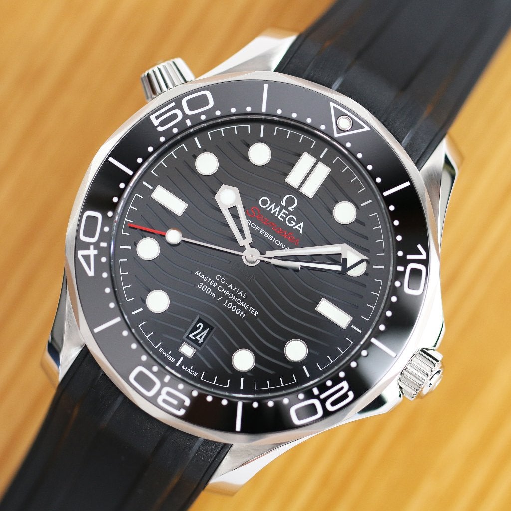 Omega Seamaster Diver 300m 42 (Zeer goed/ 11-2020), Staal, Polshorloge, Kunststof, Ophalen of Verzenden