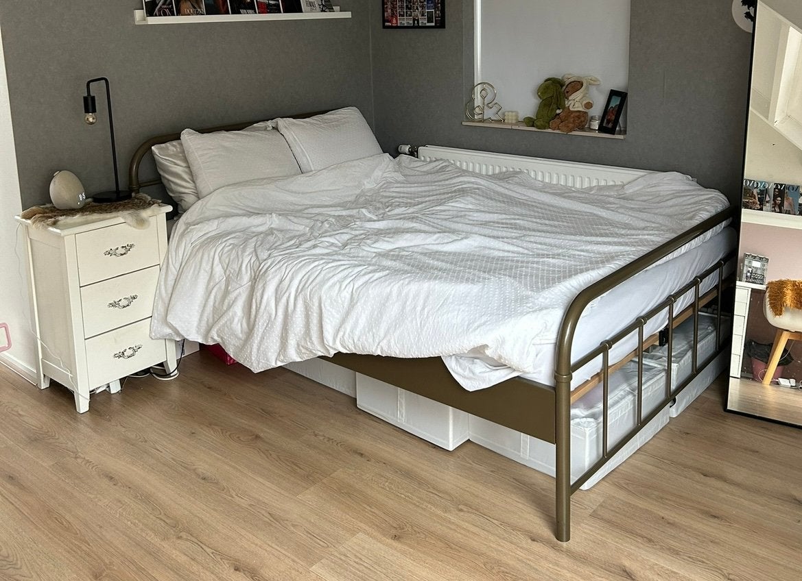 Vipack bed Boston Brons, Ophalen, Overige kleuren, Tweepersoons, 140 cm