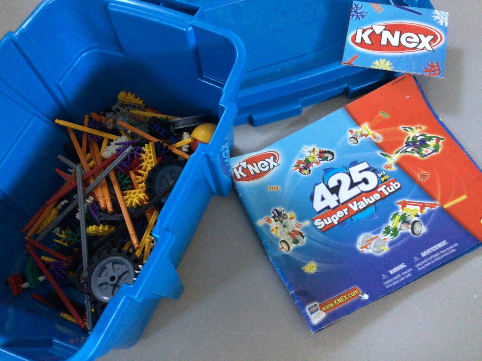 K'nex 425 Super Value Tub - Bouwplezier voor uren!, Ophalen, Gebruikt, K'nex