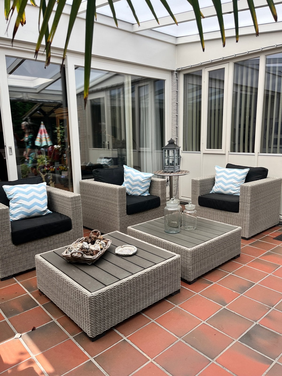 Tuinset, Tuin en Terras, Tuinsets en Loungesets, Ophalen, Zo goed als nieuw, Kunststof
