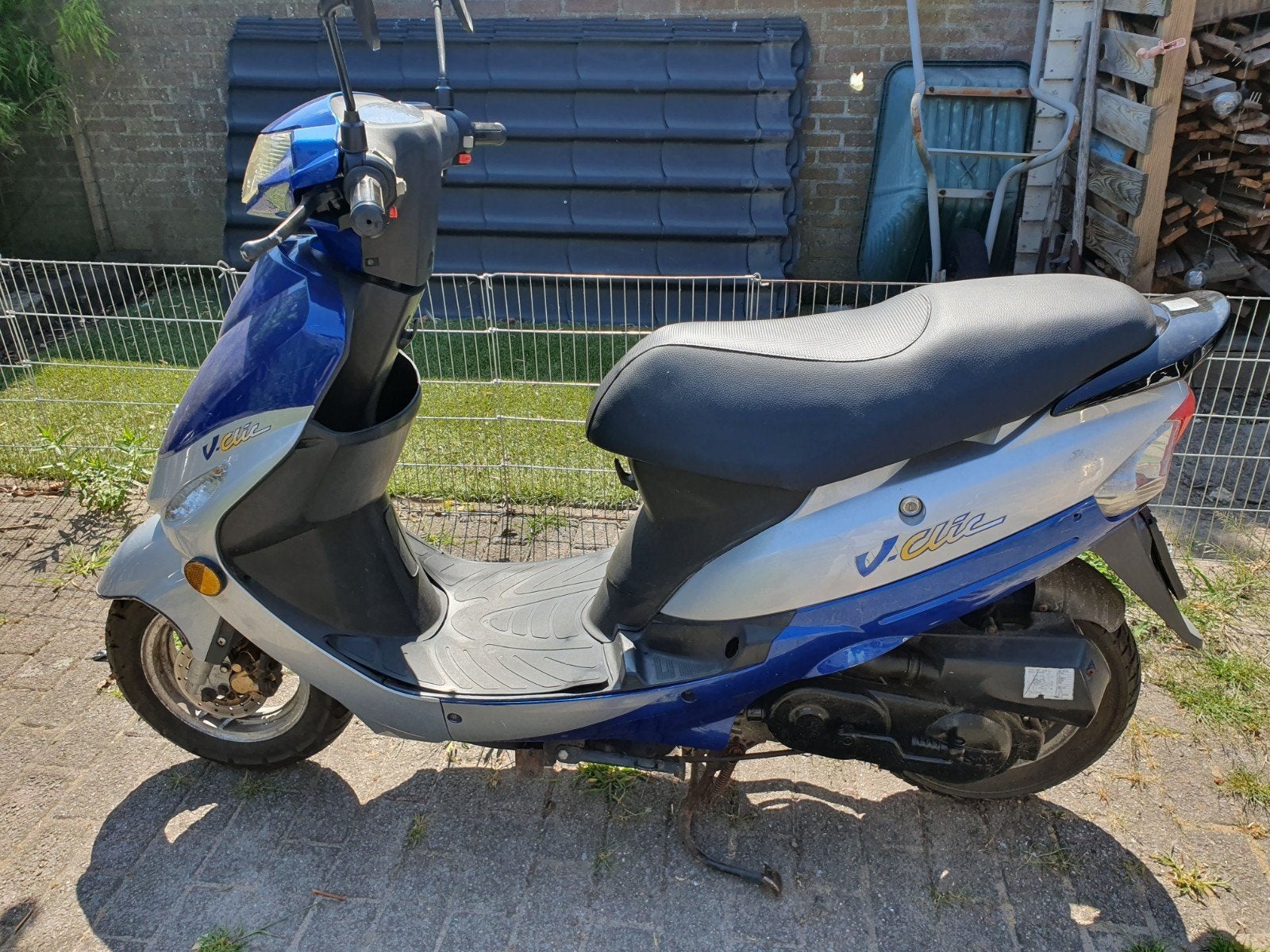 Peugeot V-Clic Scooter - Blauw/Zilver, Fietsen en Brommers, Scooters | Peugeot, Ophalen, Gebruikt, Overige modellen, Benzine