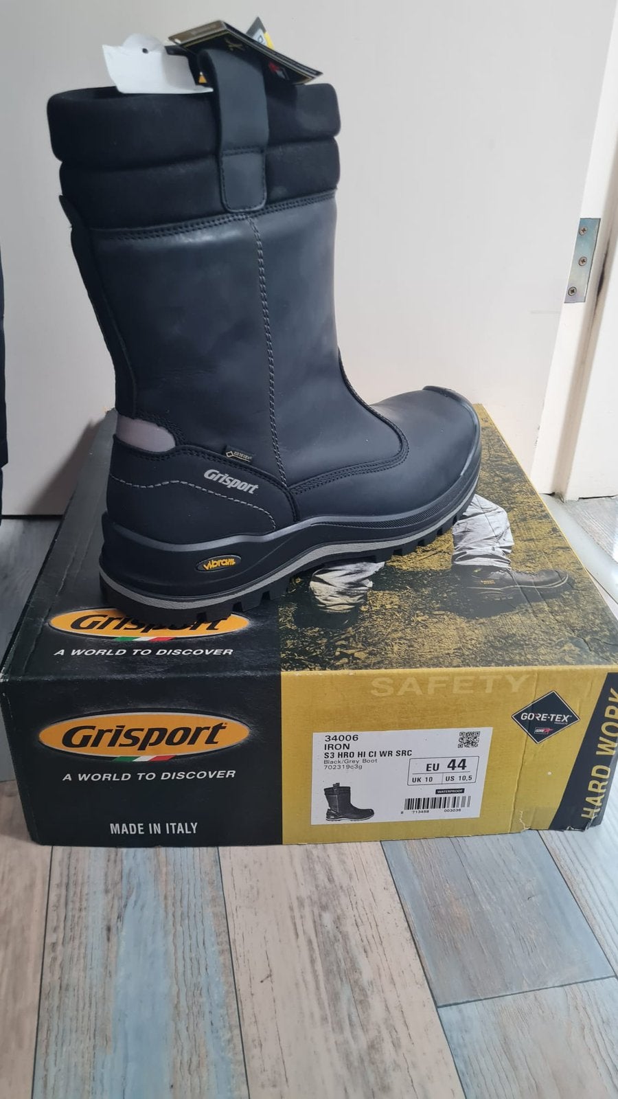Werk bouwlaarzen Grisport maat 44 nieuw, Ophalen of Verzenden, Nieuw, Zwart, Werkschoenen
