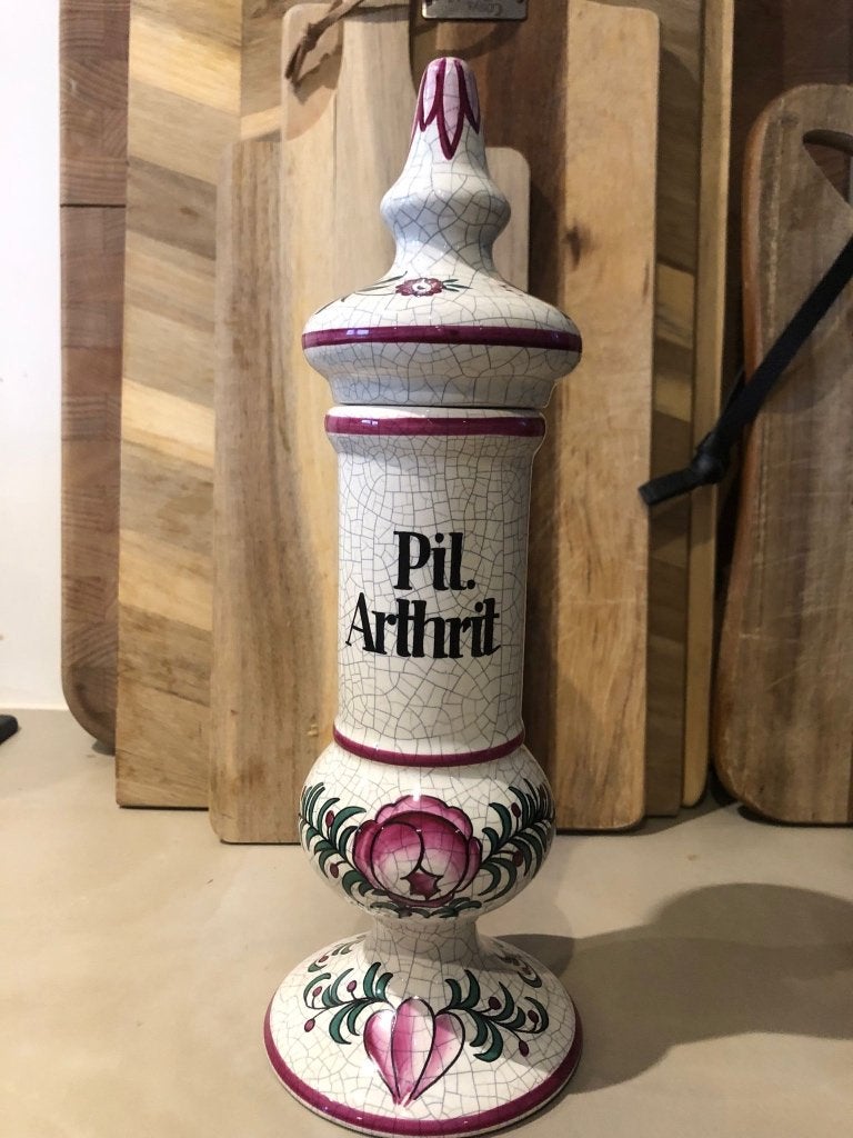 Vintage apothekerspot met deksel, Antiek en Kunst, Ophalen of Verzenden