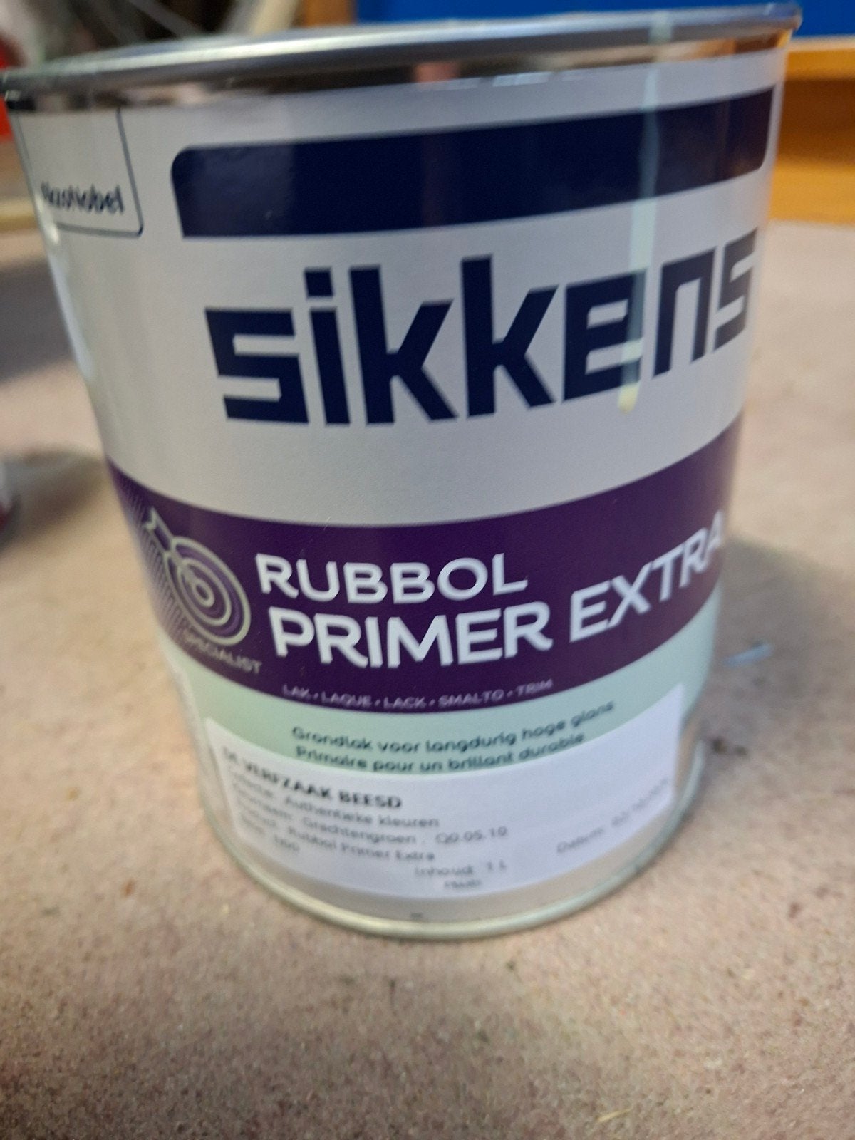 Sikkens Rubbol Primer Extra Grachtengroen (Q0.05.10) 1L, Nieuw, Ophalen of Verzenden, Lak, Minder dan 5 liter