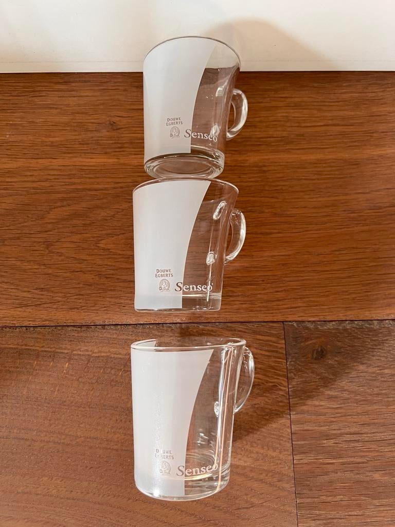 Set van 3 Douwe Egberts Senseo espresso glazen, Huis en Inrichting, Keuken | Servies, Glas of Glazen, Ophalen of Verzenden, Effen