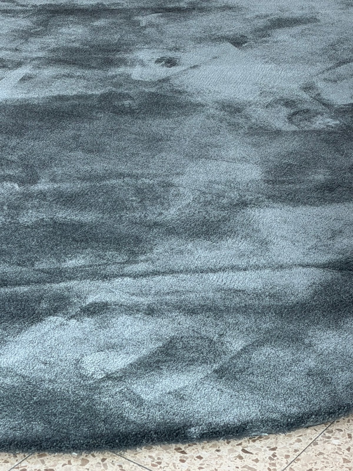 Brink en Campman Longbarn Liscio tapijt round iceblue, Huis en Inrichting, Ophalen, Blauw, Rond, 200 cm of meer