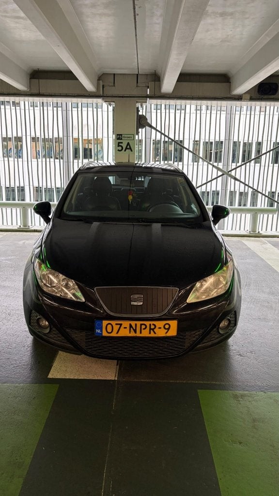 Seat Ibiza 1.2 TDI 2011 | APK | Leder | Navi | Zuinig, Auto's, Voorwielaandrijving, Euro 5, 74 pk, Zwart