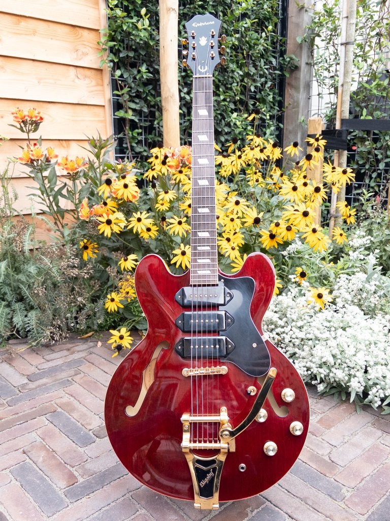 Epiphone Hollowbody (incl. Bigsby Tremolo & Hiscox Koffer), Muziek en Instrumenten, Ophalen, Gebruikt, Hollow body, Epiphone