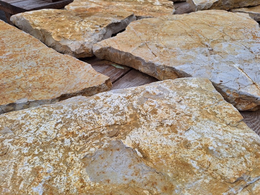 prachtige robuuste flagstones Bourgogne XXL € 49,95 p/m2, Ophalen of Verzenden, Nieuw, Natuursteen, Terrastegels