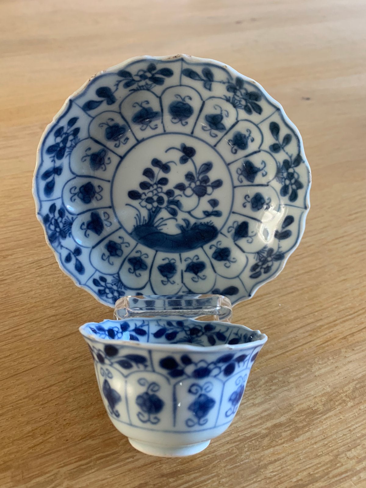 Kangxi chinees kop en schotel 18e eeuws qing periode, Ophalen of Verzenden