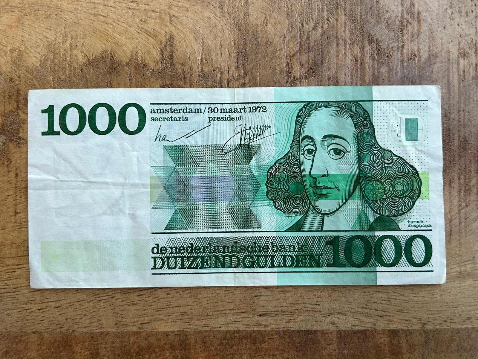 1000 gulden biljet, Spinoza, Ophalen of Verzenden, 1000 gulden