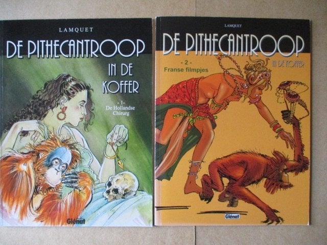 w0247 de pithecantroop in de koffer 1 en 2, Boeken, Meerdere stripboeken, Ophalen, Gelezen