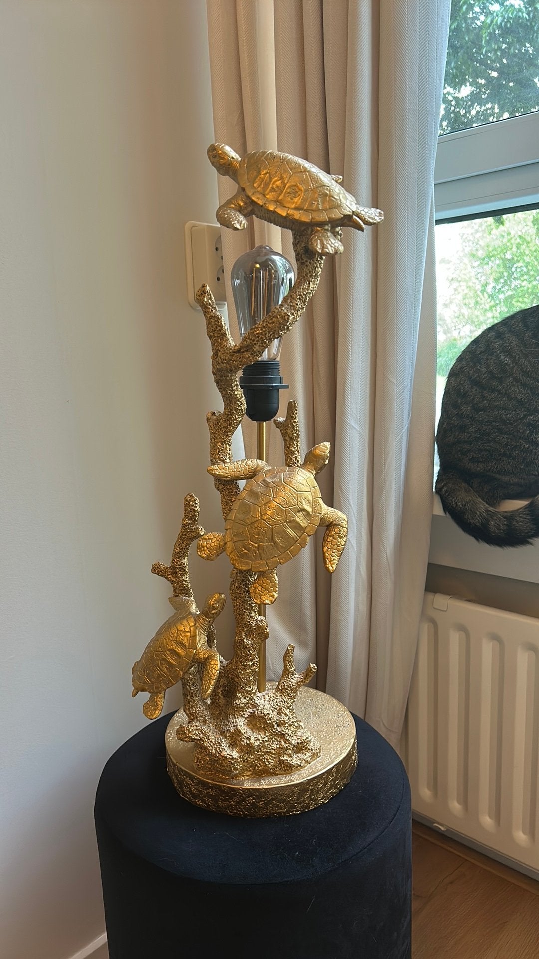 Gouden lamp schildpadden, Ophalen, Zo goed als nieuw