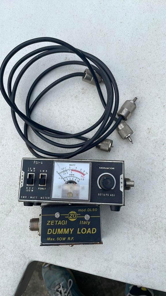 SWR meter en dummy load, Monacor swr meter, dummy load 50W, Ophalen of Verzenden, Gebruikt, Toebehoren