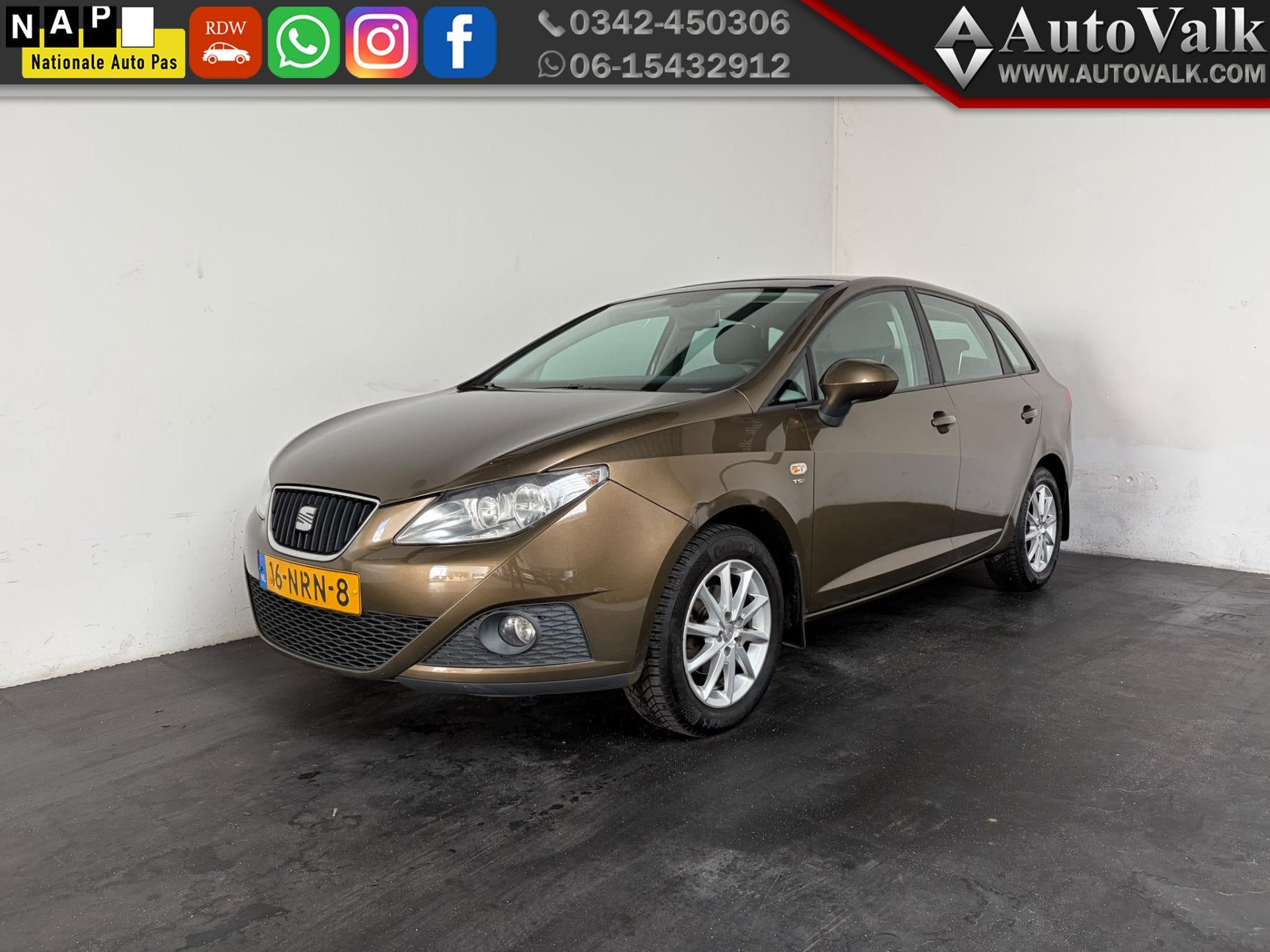 SEAT Ibiza ST 1.2 TSI Style. Trekhaak! (bj 2010), Auto's, Voorwielaandrijving, Euro 5, 4 cilinders, Bruin