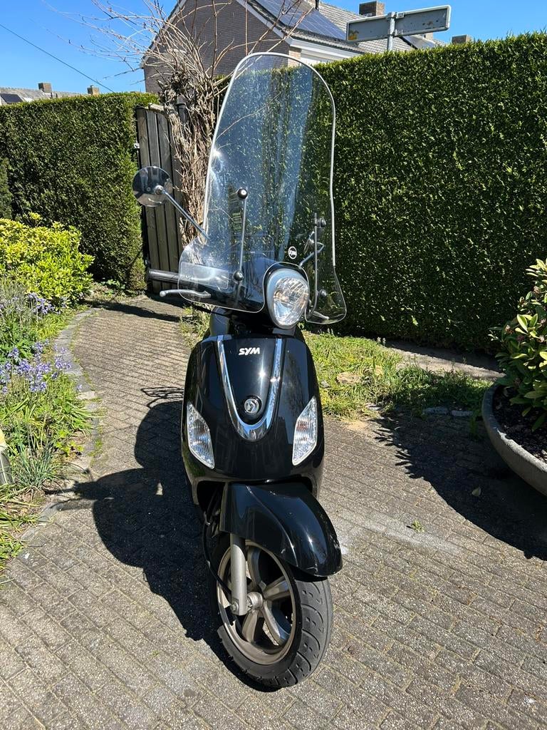 Sym fiddle 3 Zwart, Fietsen en Brommers, Scooters | SYM, Ophalen, Gebruikt, Maximaal 45 km/u, Benzine