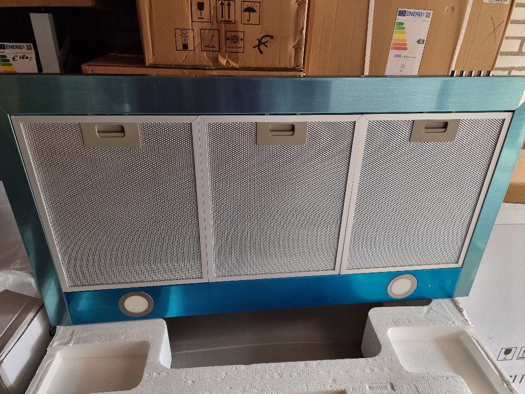 Nieuwe rvs 90 cm brede wandschouw afzuigkappen, Ophalen, Wandschouwkap, Motor, Nieuw