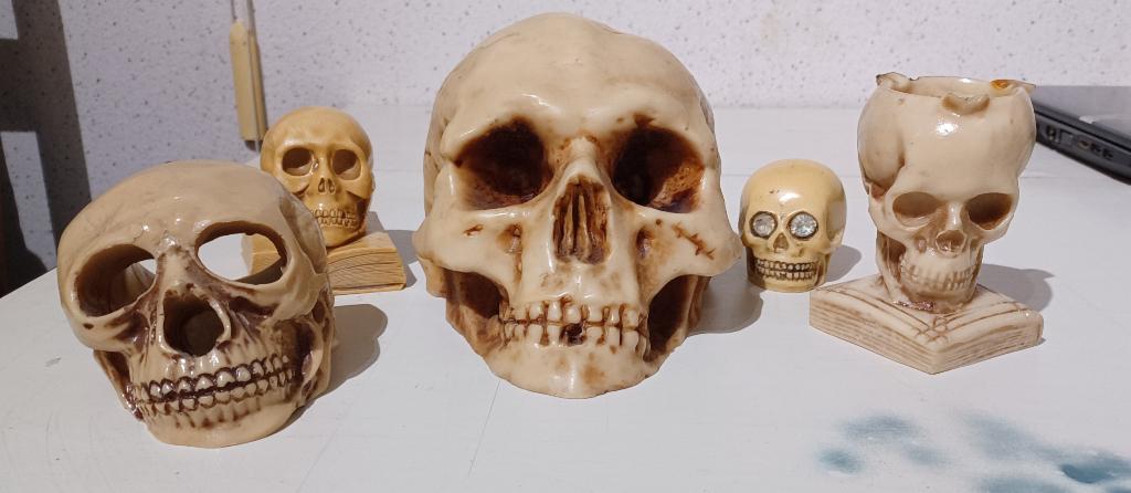 Skull schedel-Skull presspaper-asbak-pennenhouder-knop pook, Ophalen of Verzenden
