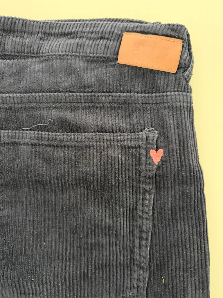 Fabienne Chapot corduroy blauw brede rib broek, Blauw, Maat 42/44 (L), Ophalen of Verzenden, Lang
