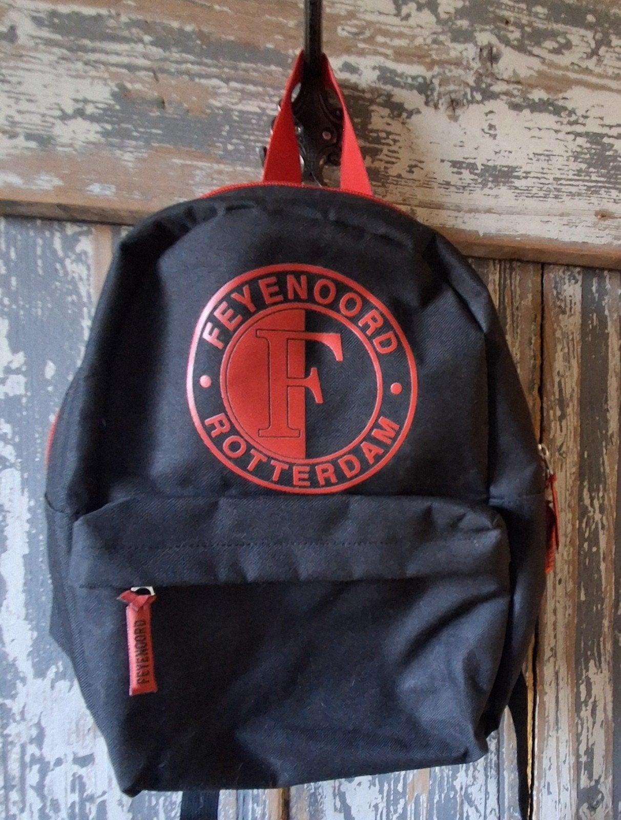 Feyenoord Rugzak - Zwart met Rood Logo, Ophalen of Verzenden, Zo goed als nieuw, Overige merken