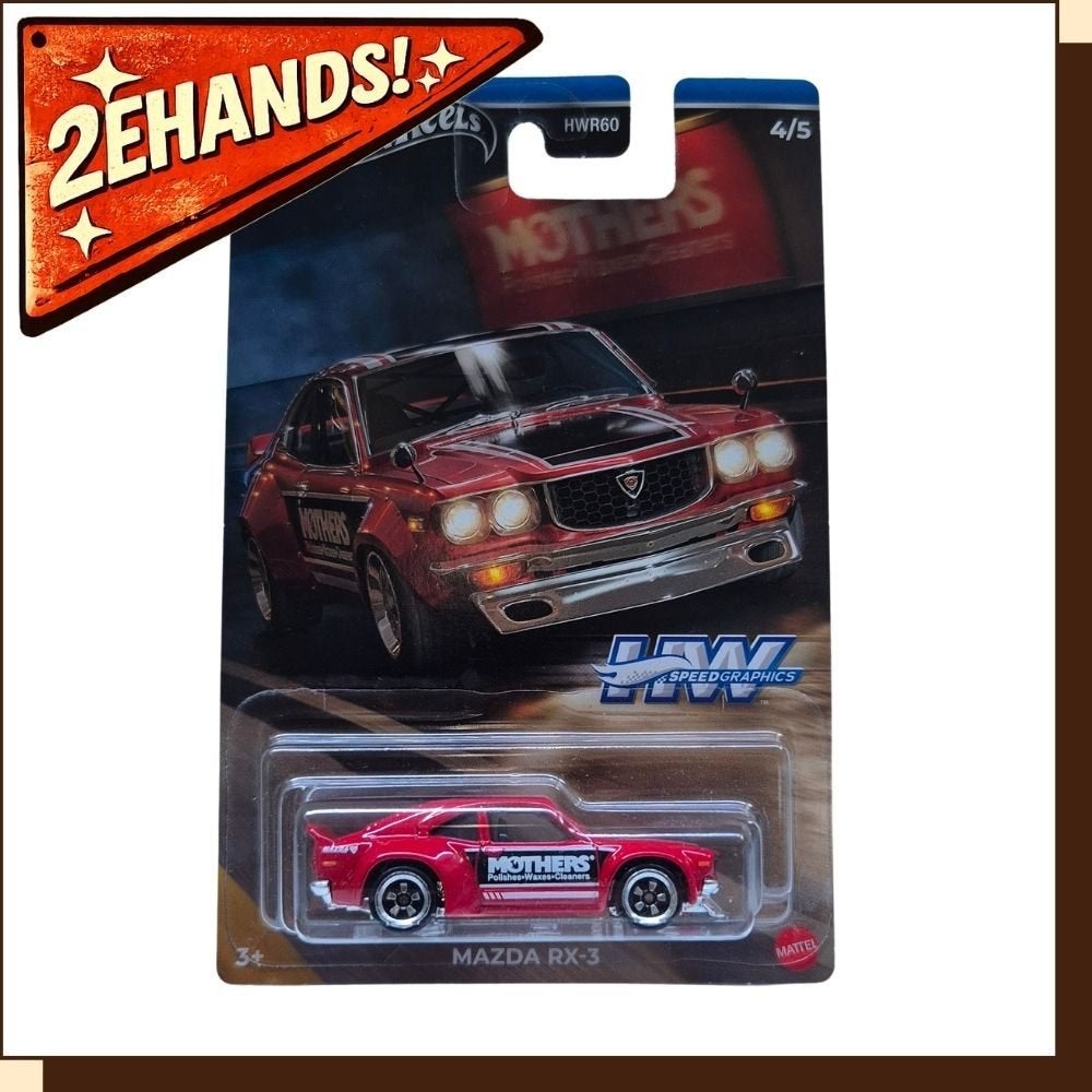 Hot Wheels Mazda RX-3 #4/5 HW Speed Graphics, Mattel, Mattel, Ophalen of Verzenden, Zo goed als nieuw