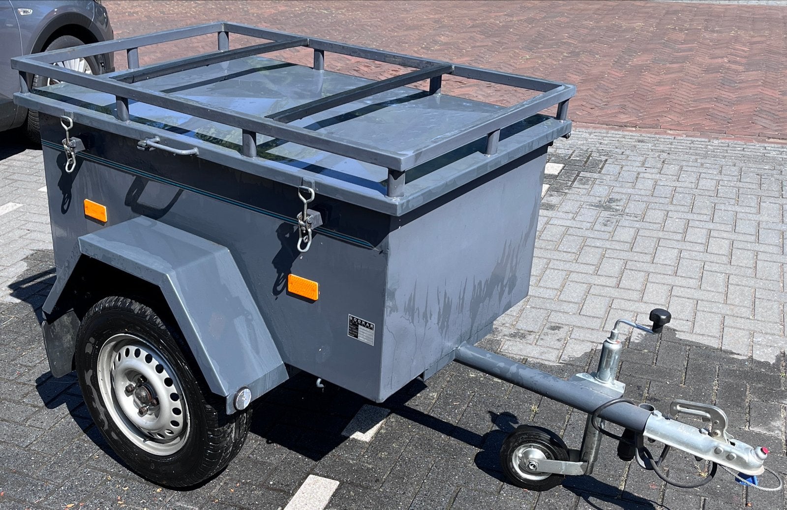Bagagewagen Gookar met Imperiaal & Disselslot (max 750kg), Ophalen, Gebruikt