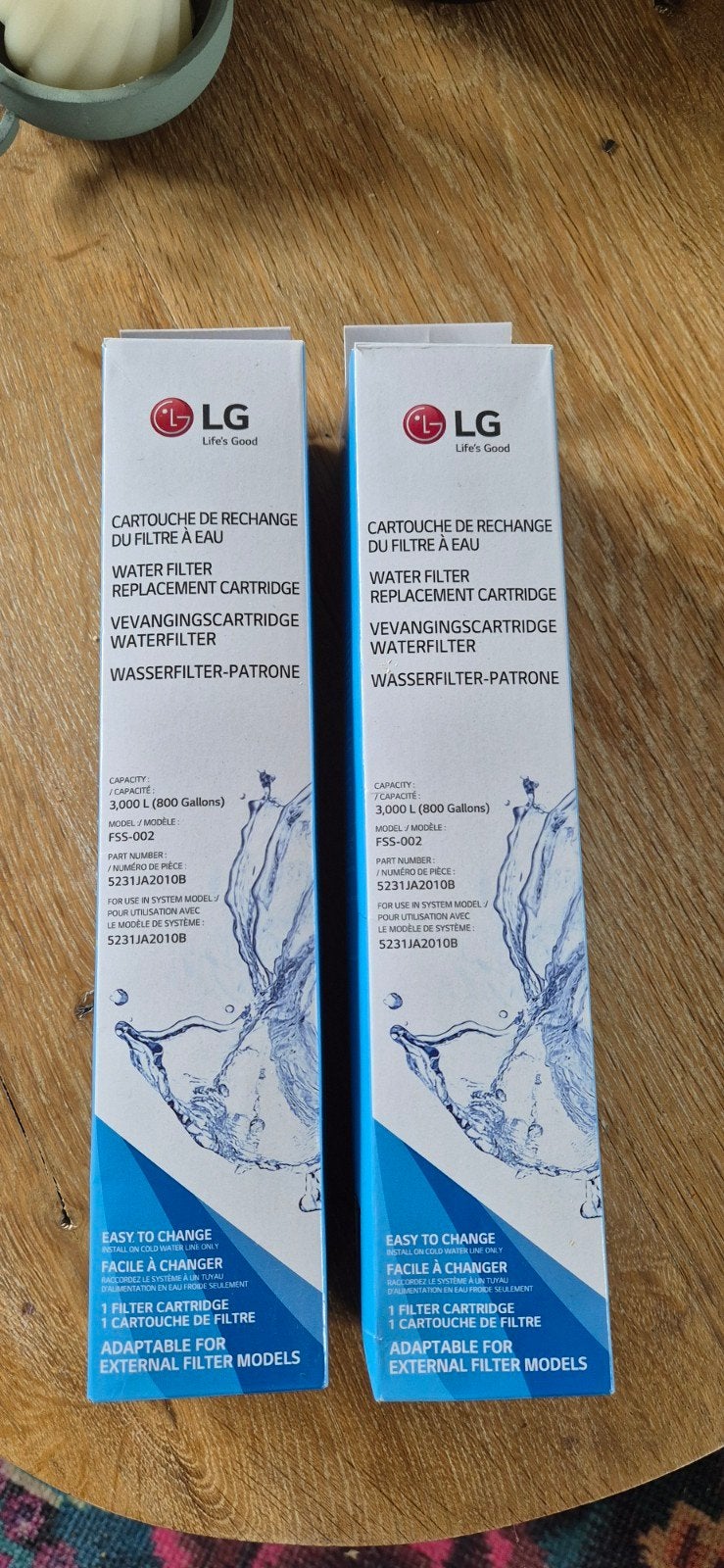 LG Waterfilter FSS-002 5231JA2010B -2 stuks nieuw in doos, Ophalen of Verzenden, Nieuw