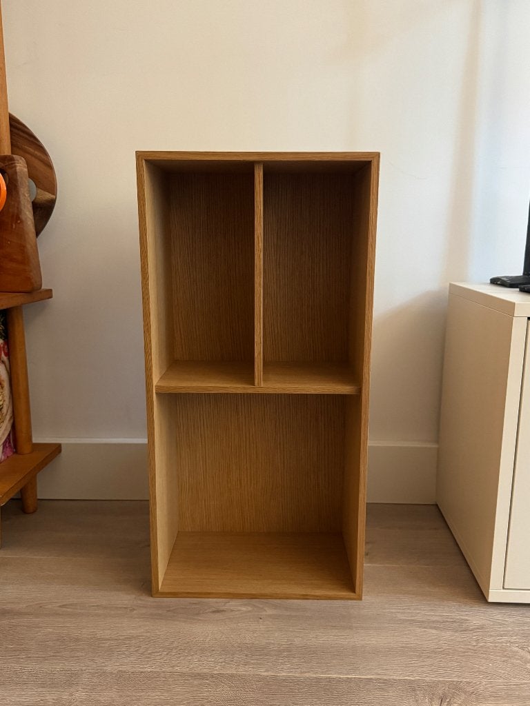 Eiken wandkast / nachtkastje – zwevend of vrijstaand, Ophalen, Minder dan 45 cm, Zo goed als nieuw, Minder dan 55 cm