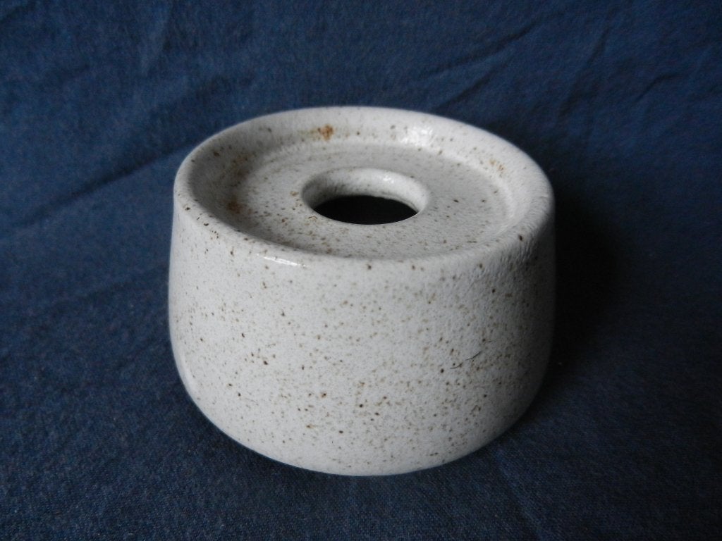 Klein Zaalberg vaasje beige met bruine spikkels 4,2 x 7,5 cm, Ophalen of Verzenden