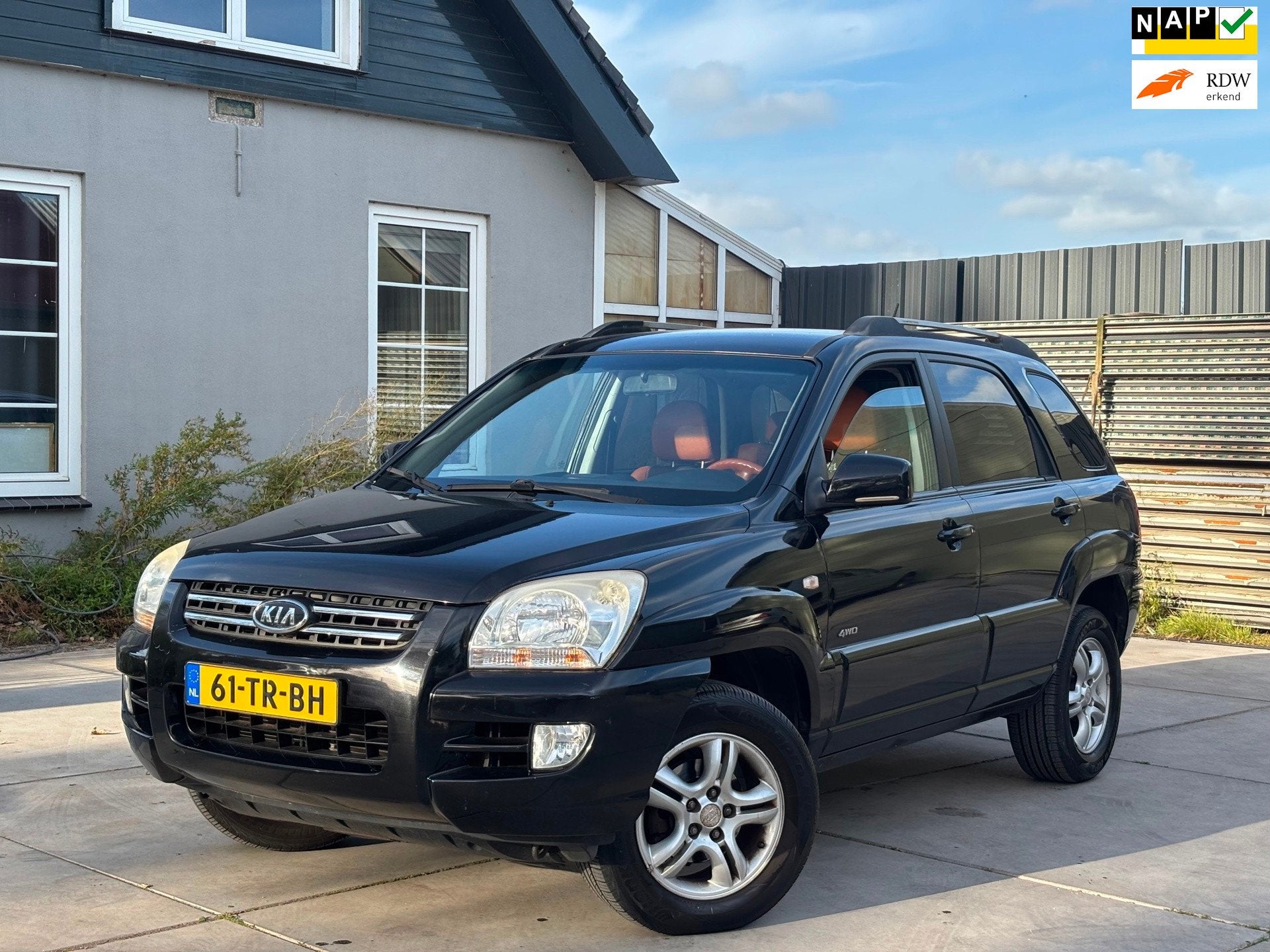 Kia Sportage 2.7 V6 M-bition 4WD | Nieuwe APK | Leder | Auto, Automaat, Gebruikt, Zwart, Bedrijf