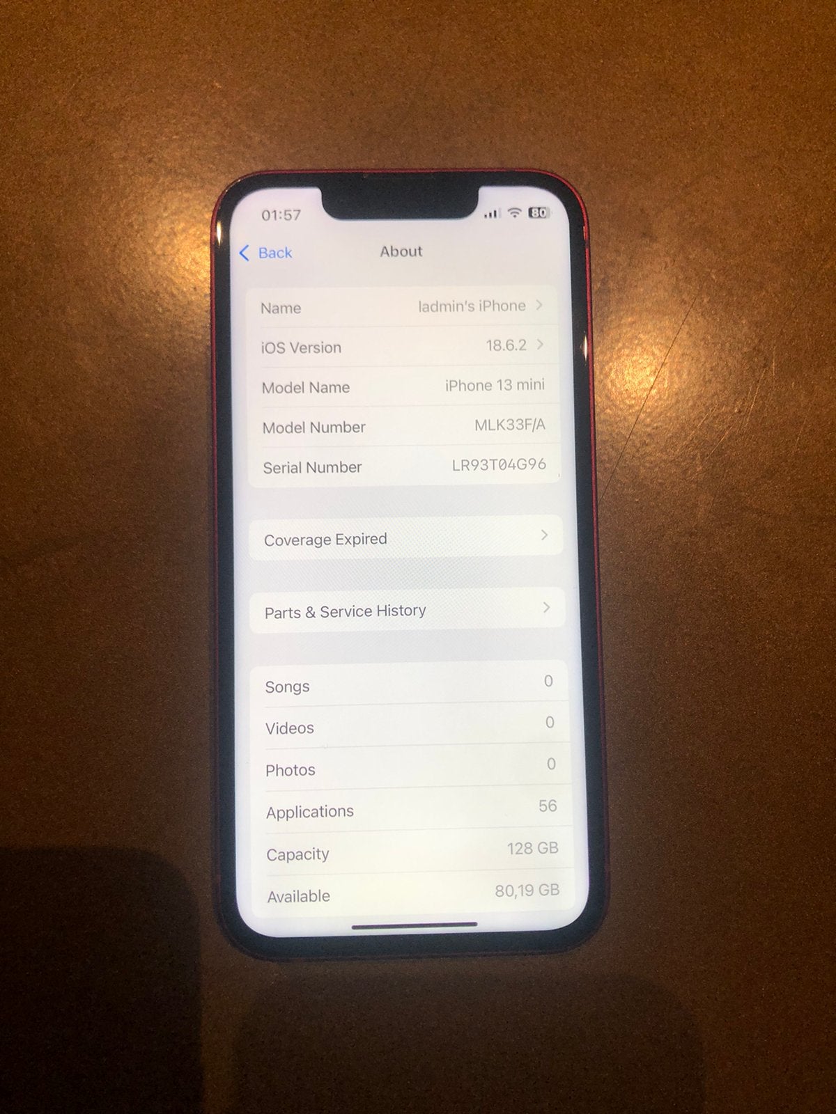 iPhone 13 Mini 128GB Product Red with box, Ophalen, 128 GB, Zo goed als nieuw, Rood