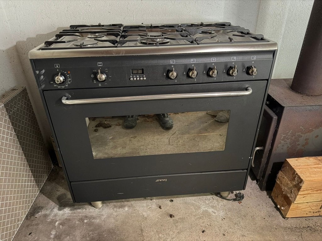oven/fornuis combinatie Smeg type C9V0XX, Ophalen, Gebruikt, Smeg, Hete lucht