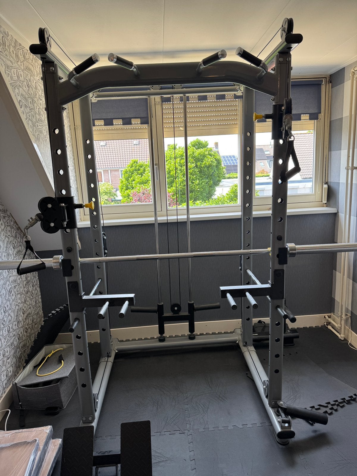 Squat Rack met verstelbare katrollen en attachments, Ophalen, Gebruikt, Armen, Overige typen