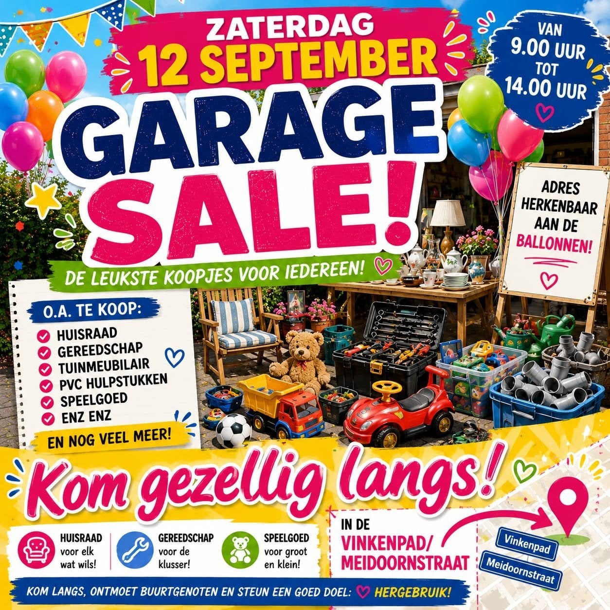 12sep garage sale  schijndel hoevenbraak hulzenbraak, Ophalen of Verzenden