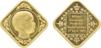 Gouden Willem-Alexander Prins der Nederlanden munt 1967, Koningin Juliana, Losse munt, Goud, Overige waardes