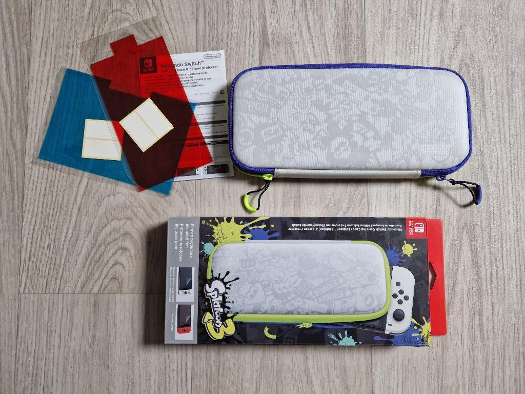 Carrying Case (hoes) Splatoon 3 voor Nintendo Switch (OLED), Verzenden, Zo goed als nieuw, Overige modellen, Hoesje, Tasje of Behuizing