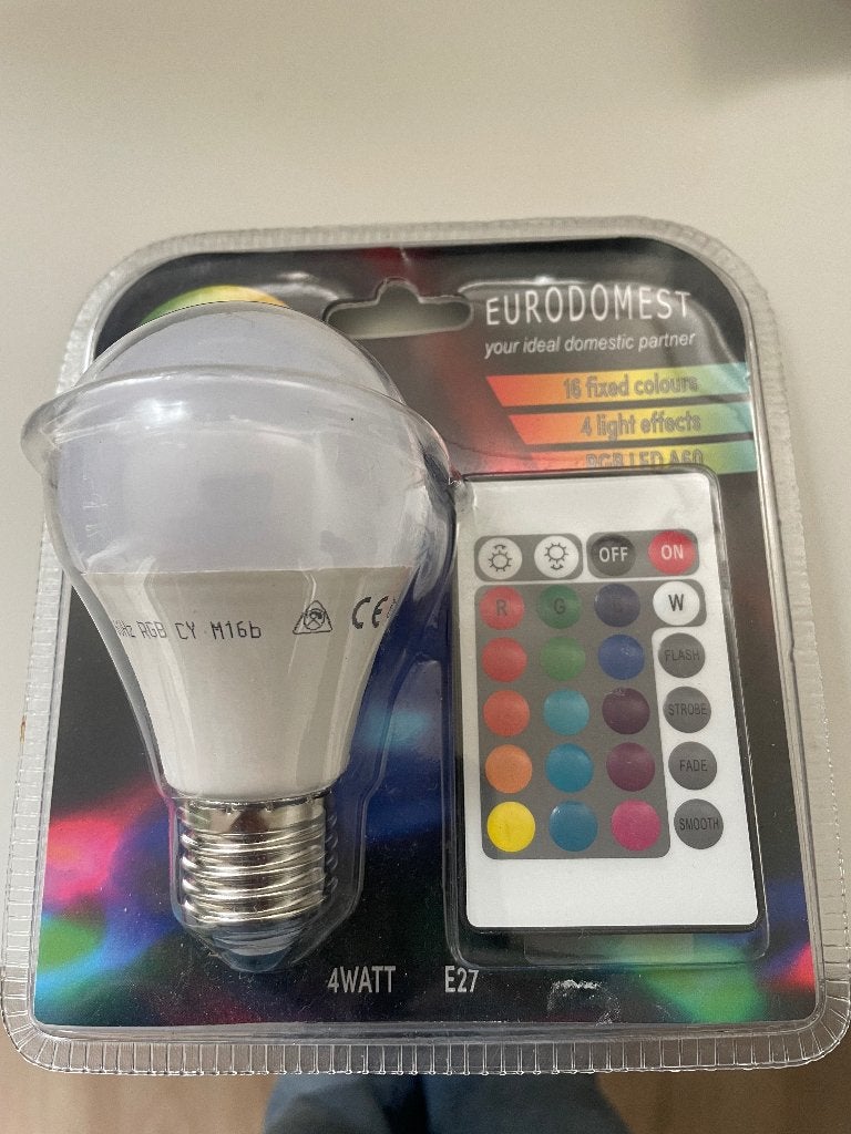 Nieuw eurodomest  Lamp E27 4W, Huis en Inrichting, Lampen | Losse lampen, Led-lamp, Meerkleurig, Nieuw, Overige merken