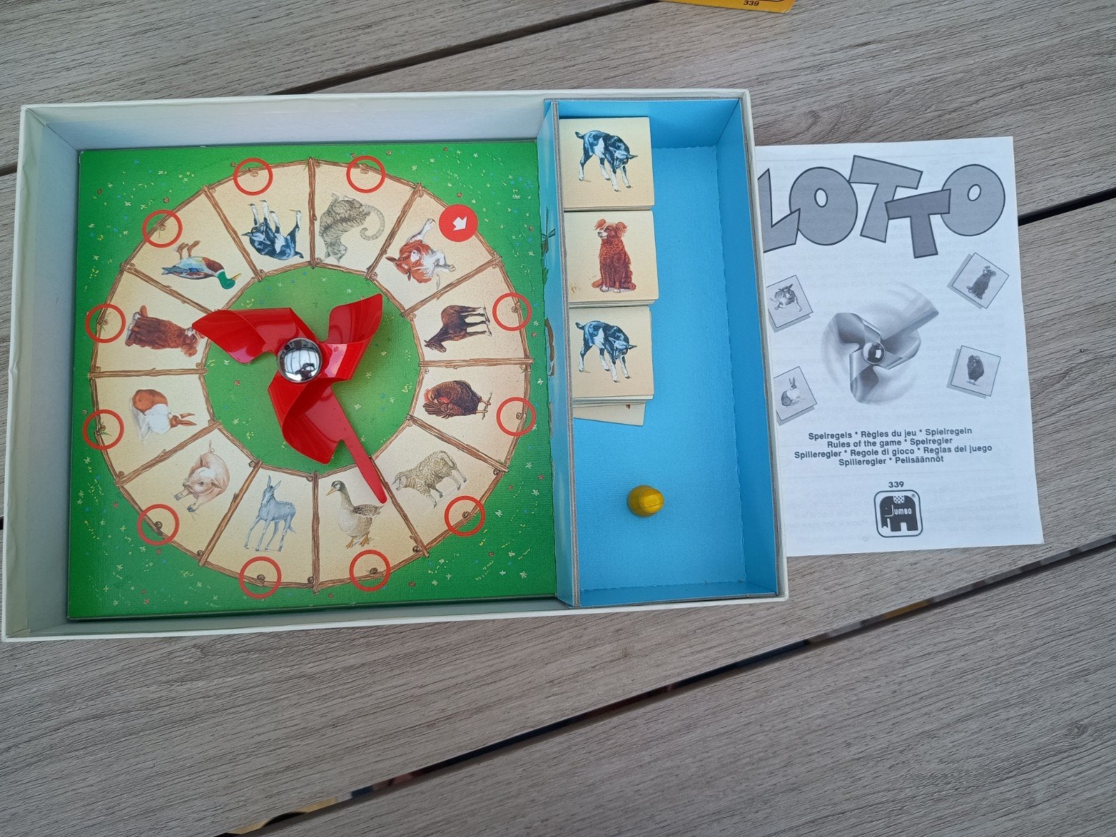 Jumbo Lotto Windmill Lottospel - Vintage Gezelschapsspel, Drie of vier spelers, Ophalen of Verzenden, Gebruikt, Jumbo