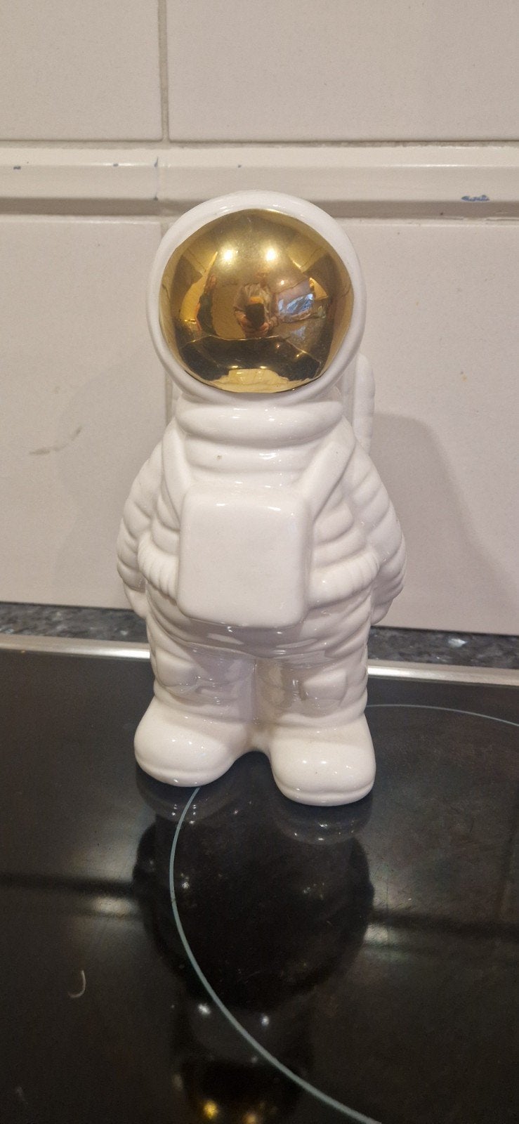 Leuke astronauten vaas / pennenhouder, Ophalen of Verzenden, Zo goed als nieuw, Modern, Wit