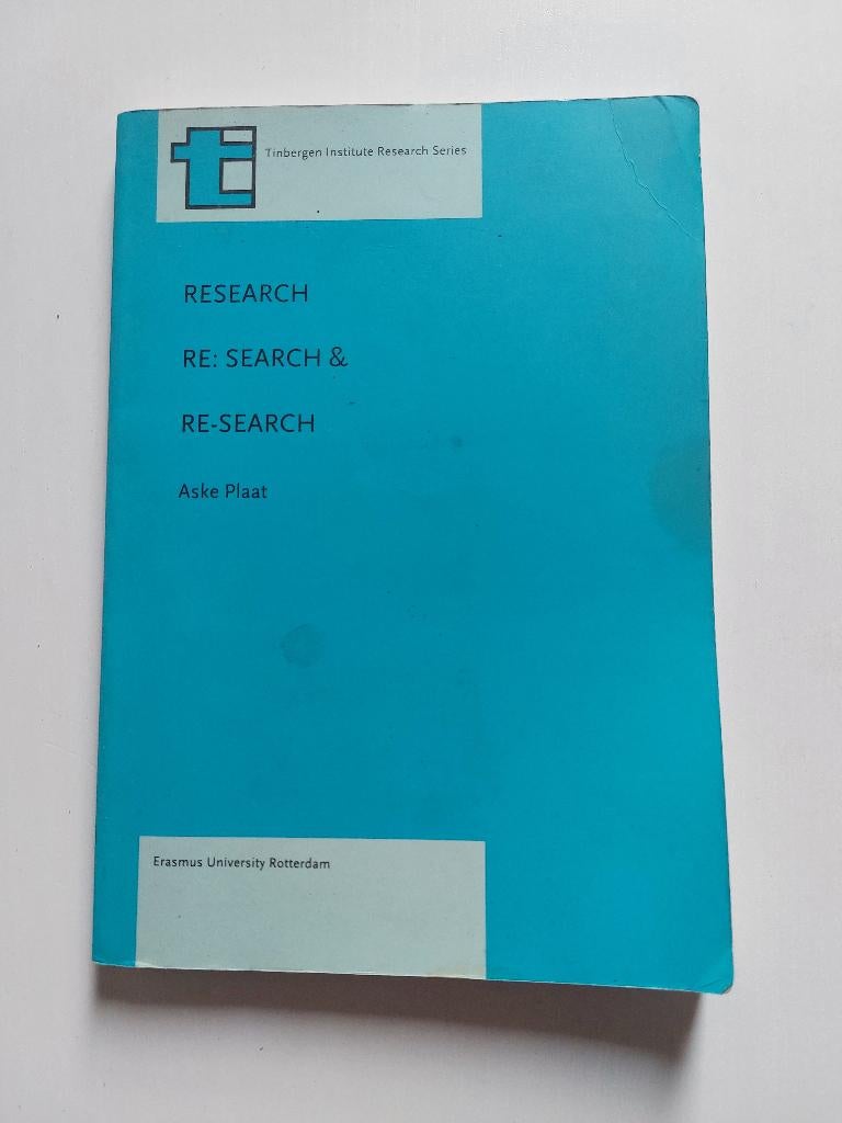 Research Re: Search & Re-Search, Ophalen of Verzenden, Beta, Zo goed als nieuw, WO