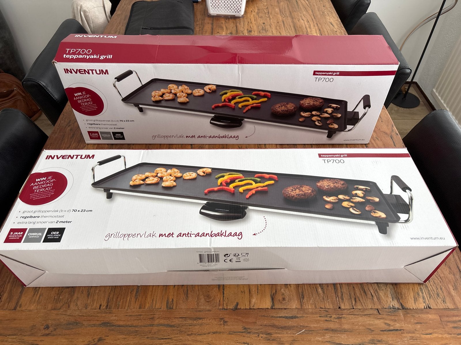 2 x inventum gourmet TP700 Teppanyaki Grill -  40 euro!, Ophalen of Verzenden, Zo goed als nieuw