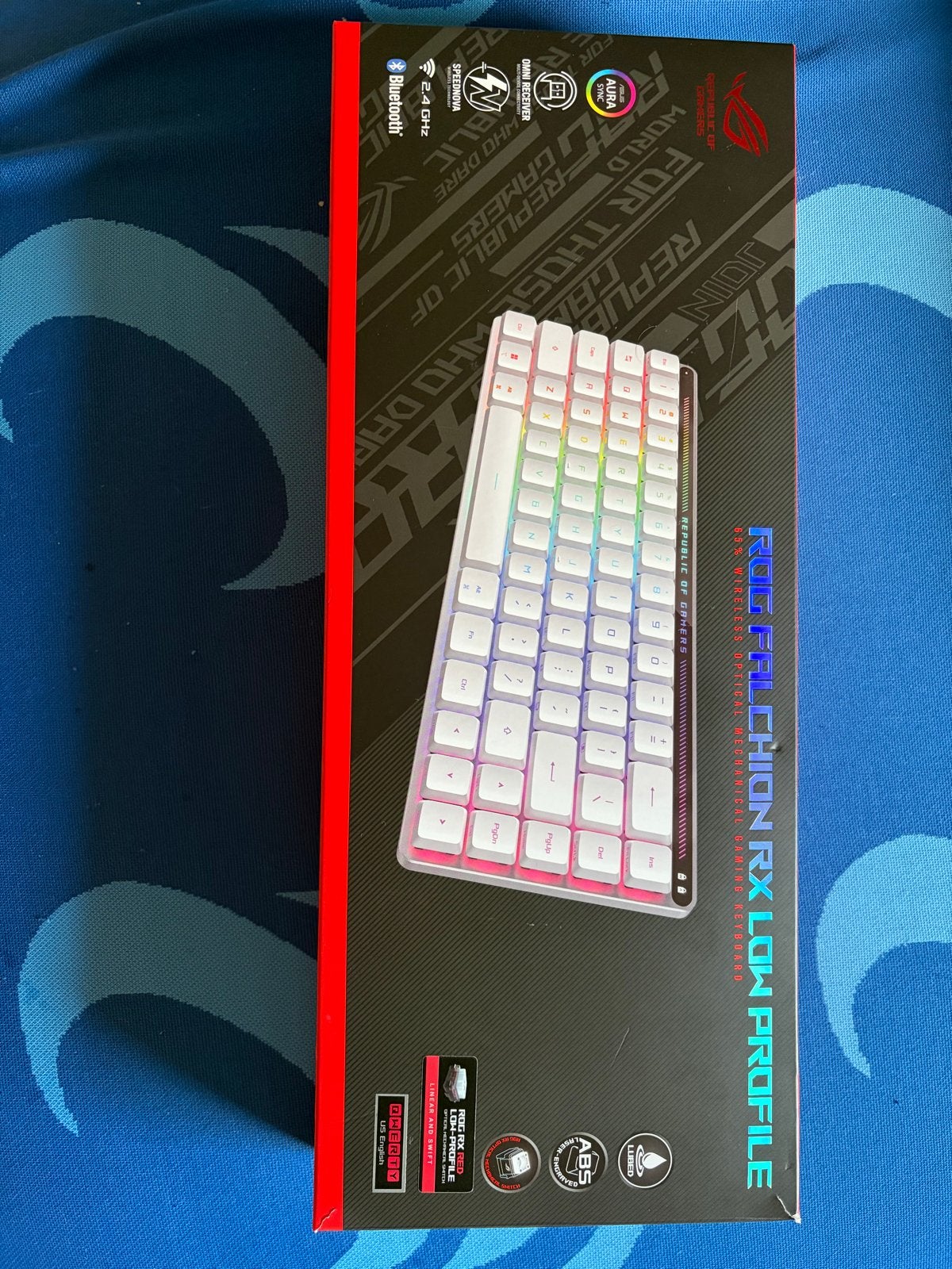 ASUS ROG Falchion RX Low Profile Gaming Toetsenbord, Computers en Software, Toetsenborden, Draadloze ontvanger, Nieuw, Ophalen of Verzenden